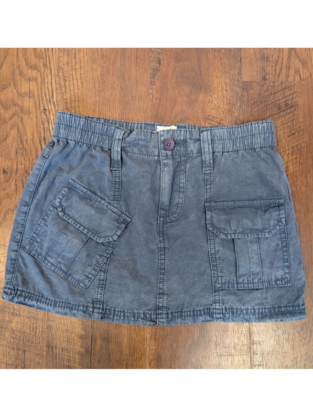 BDG Urban Outfitters Micro Mini Cargo Skirt XS Blue Y2K Utility Pockets